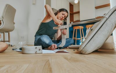 a person sitting on the floor