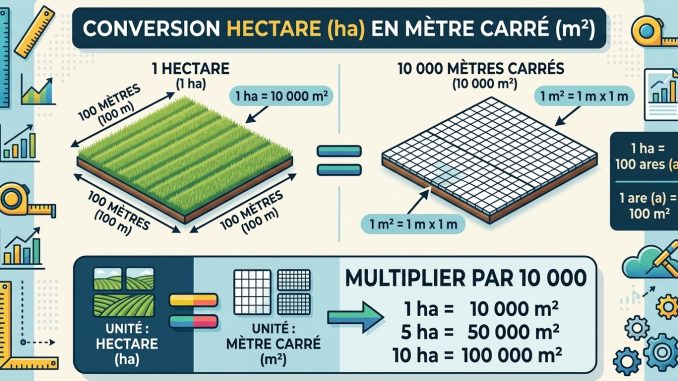 convertir un hectare en m²