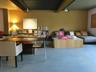 brown wooden table with chairs
